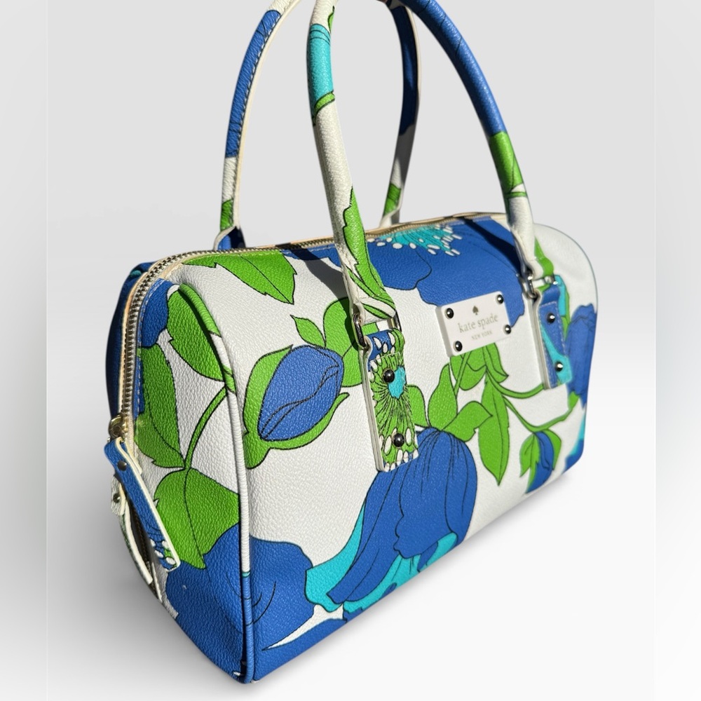 Kate Spade New York High Falls "Morning Glory" Vibrant Speedy Styled Satchel EUC